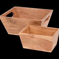 Action Acaciahouten opbergbakken
