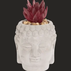 Action Boeddha-bloempot met kunstplant