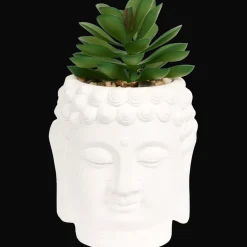 Action Boeddha-bloempot met kunstplant