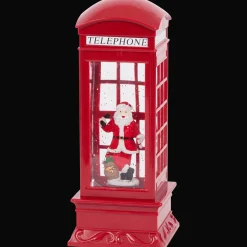 Action Kersttelefooncel met licht en glitters