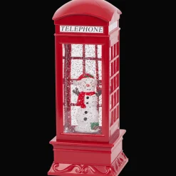 Action Kersttelefooncel met licht en glitters