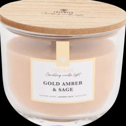 Action Treewick geurkaars met houtlont