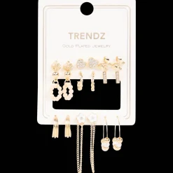 Action Trendz vergulde oorbellenset